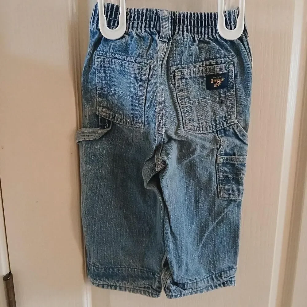 Y2K Vintage OshKosh B'gosh Denim Carpenter Pants Straight Leg Blue Jeans 18m